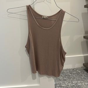 Brown/purple free people cropped tank